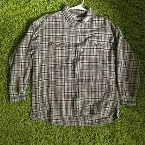 Vintage Faded Glory Zip Up Flannel